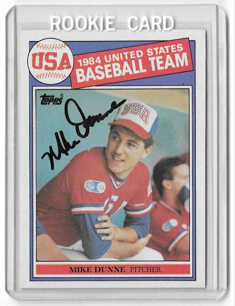 1985 Topps In Person Auto 395 Mike Dunne